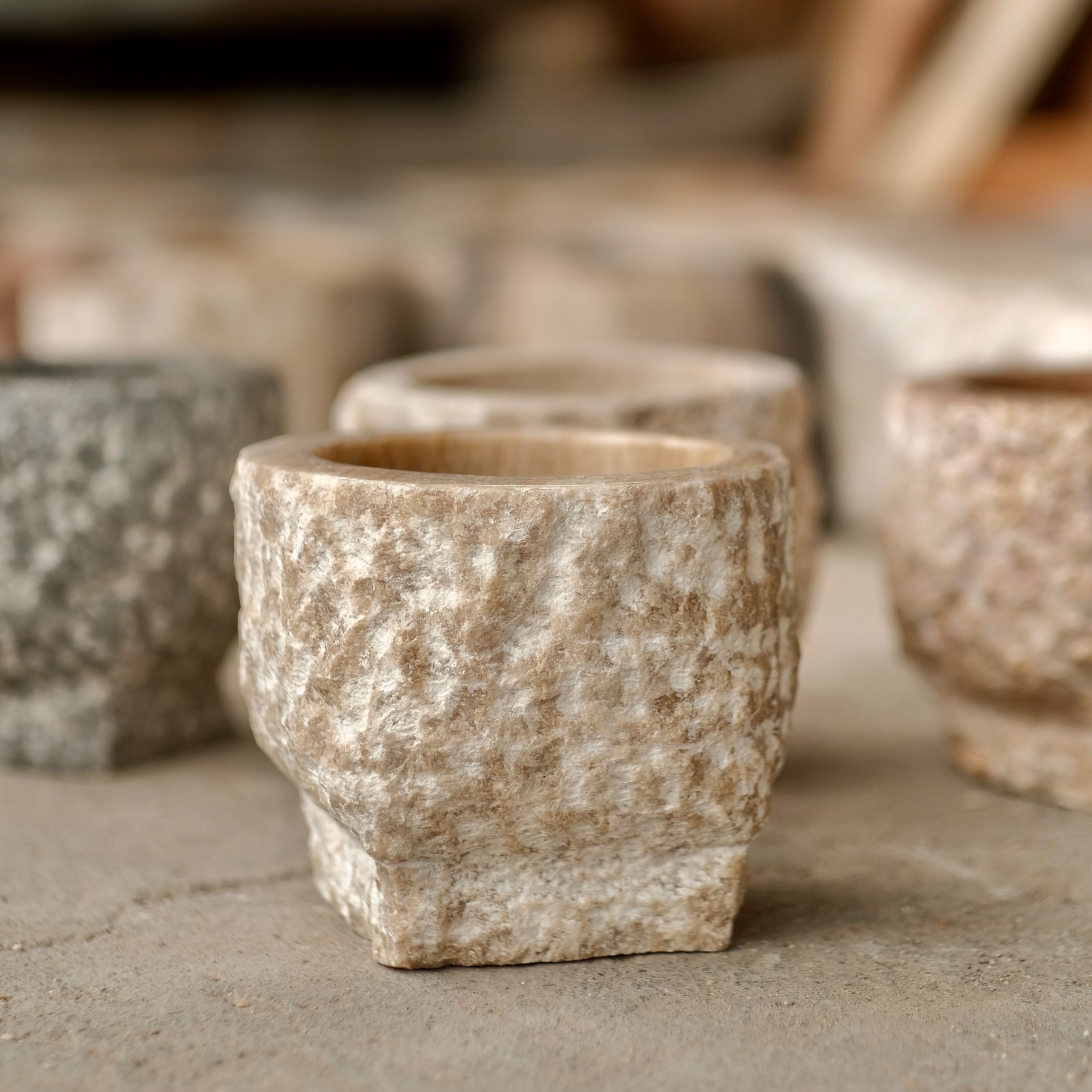 Carved Small Onyx Pot