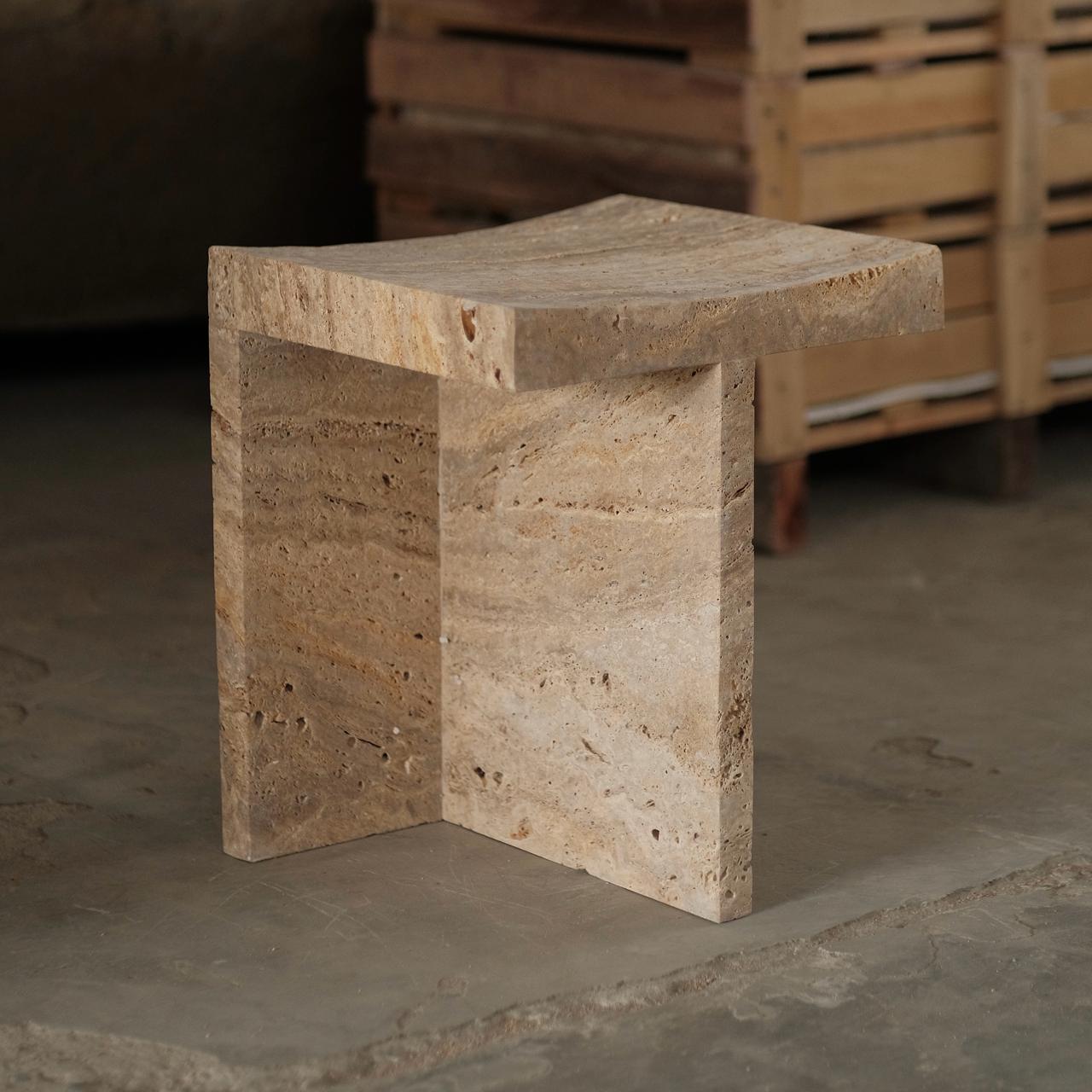 Travertine Stool chair